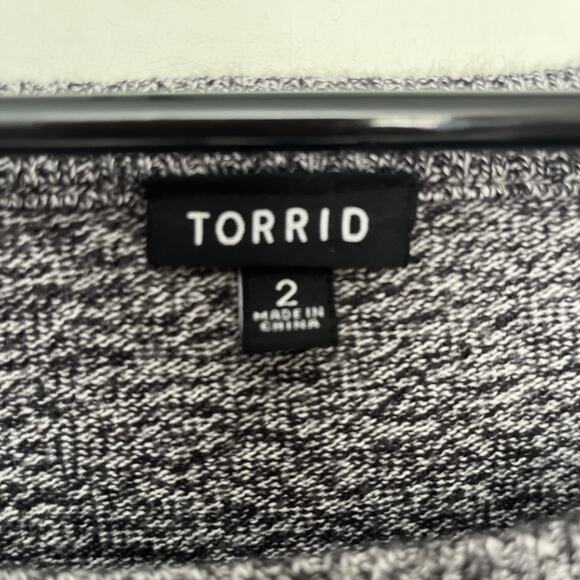 Torrid Marled Sweater Chiffon Underlay Womens Sz 2X Embroidery Fall Whimsigoth - Picture 8 of 10